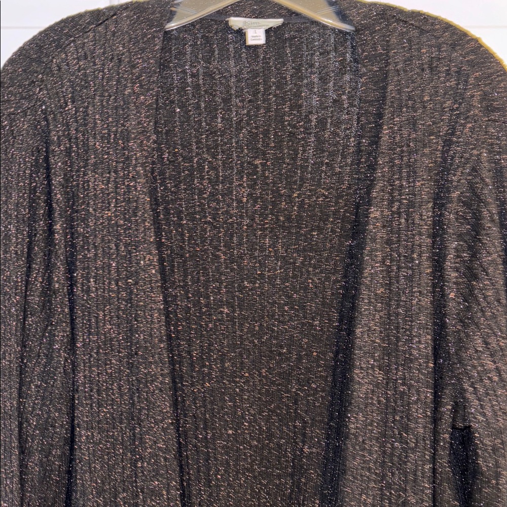 Kim Rogers Black with Gold Sparkles Cardigan